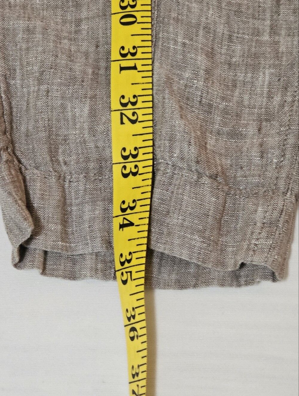 Athleta Retreat Linen Jogger Pants Women SP Sm Petite Taupe Zipper Pockets Zip - Picture 8 of 14